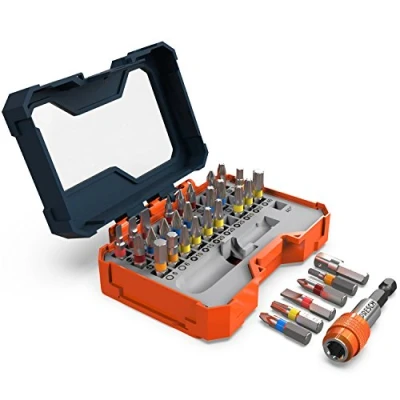 Image of Presch Screwdriver Bit Set 32 ​​Pieces Bits Quick Change Magnetic Holder Colour Coded Driver for Cordless Screwdrivers