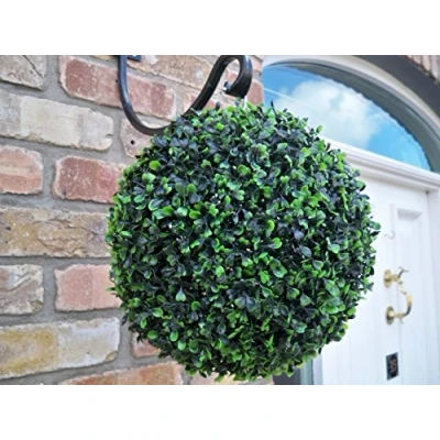 Image of Best Artificial Pair of 28cm Boxwood Buxus Topiary grass balls