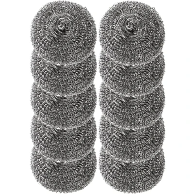 Image of Scrubber Scourer Premium Kitchen Cleaner Heavy Duty Tough Cleaning Outdoor Furniture Garage Cookwares Grill Racks (Stainless Steel)