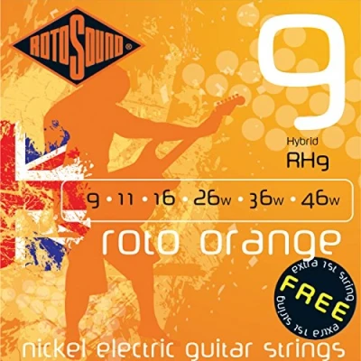 Image of Rotosound RH9 Nickel Hybrid Gauge Electric Guitar Strings (9 11 16 26 36 46)