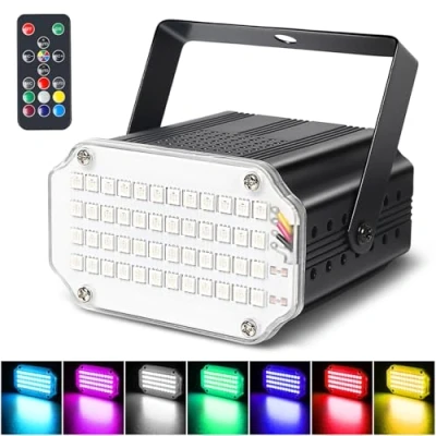 Image of Mini Strobe Light, Remote Lights 48Led Colorful Light for Parties, Dj Led Atomic Stroboscope Lighting
