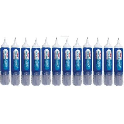 Image of Pentel Micro Correct Correction Tipp Ex Pen White Fluid Out Orginal Metal Tip Nib 12ml ZL31 (Pack Of 12)