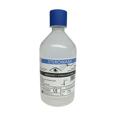 Image of Single Bottle of STEROWASH STERILE Sodium Chloride 500ML First AID Wound Cleaning Saline Eye WASH