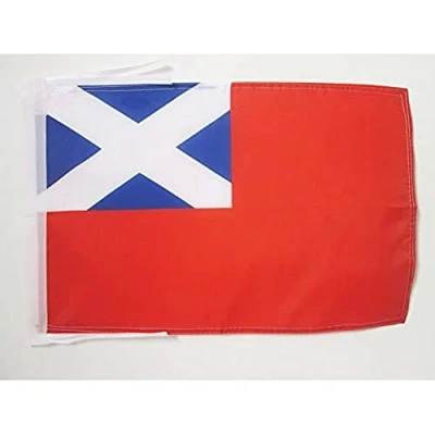 Image of AZ Flag Scottish Red Ensign 18&#039;&#039; x 12&#039;&#039; 100% Polyester Scotland historic Small Banner with Two Cords Fade Resistant Vivid Colors 18x12 in 45x30 Cm