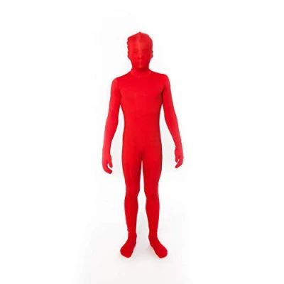 Image of Morphsuit Kids Full Body Costume Red, S Original Bodysuit For Children Super Stretch Suit Great DIY Party Outfit Halloween, Cosplay, Fancy Dress Boys &amp; Girls