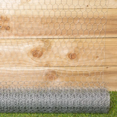 Image of 10m x 90cm 25mm Galvanised Steel Chicken Garden Wire Netting / Fencing