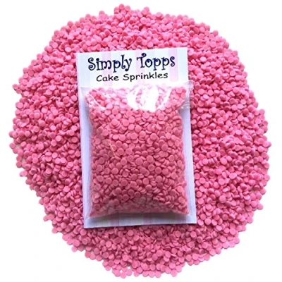 Image of Pink Confetti Edible Sugar Sprinkles 25g Cake &amp; Cupcake Decorations