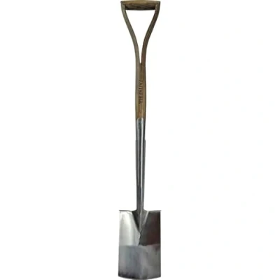 Image of Faithfull Tools FAIPRESBSSS Prestige Stainless Steel Border Spade with Ash Handle, Blue, 14.5 x 101 7.5 cm