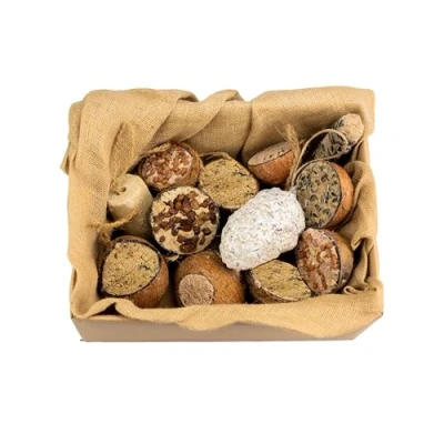 Image of Chubby Pecka Pack Includes 12 Hanging Feeder Treats Mix of Suet, Seed, Peanut &amp; Mealworms Wild Bird Food