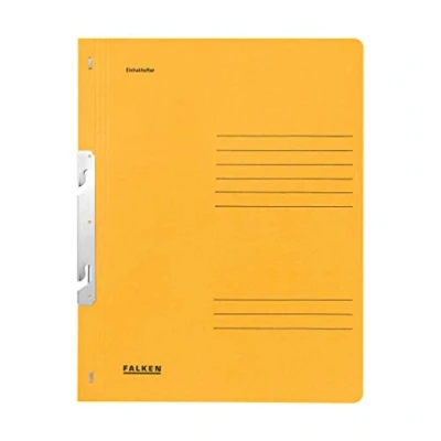 Image of Exacompta Ref 80000938001F FALKEN Hook in Bottom Up Flat Files A4 (210 x 297mm) Size, Blue Angel Certified, 250gsm Recycled Manilla Yellow (Pack of 50)