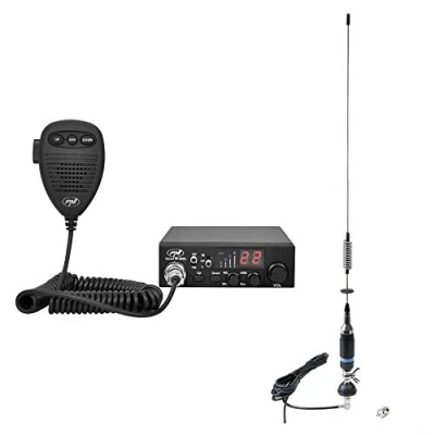 Image of CB PNI Escort Radio Kit HP 8000L ASQ + S75 Antenna with cable and fixed mount