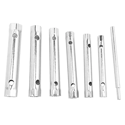 Image of Kochenty 6PC 8 19mm Metric Tubular Box Wrench Set Tube Bar Spark Plug Spanner Steel Double Ended for Automotive Plumb Repair