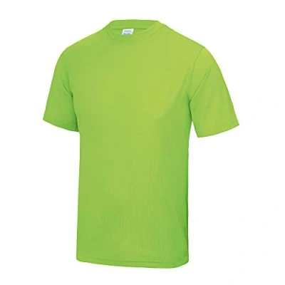 Image of Just Cool Mens Performance Plain T Shirt (M) (Electric Green)