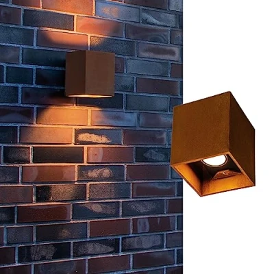 Image of SLV Rusty LED outdoor wall light up/down cuboid