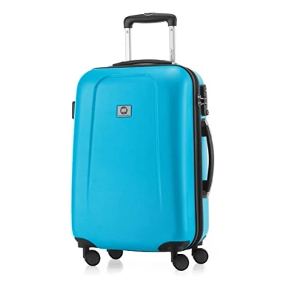 Image of HAUPTSTADTKOFFER Wedding Hand luggage Carry on Hardside Hard Shell suitcase Trolley, approved for baggage regulations of almost every Airline, TSA, 55 cm, 42 Lite, Cyan Blue