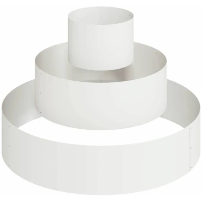Image of vidaXL Metal Planter Steel/White Powder Coated Steel Large Planters