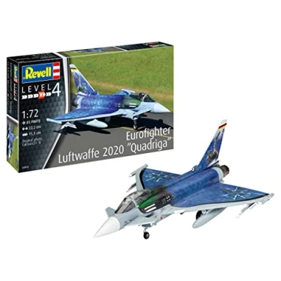 Image of Revell 03843 Eurofighter &quot;Luftwaffe 2020 Quadriga&quot; 1:72 Scale Unbuilt/Unpainted Plastic Model Kit