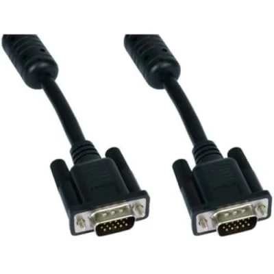 Image of Cables Direct 1m SVGA VGA cable (D Sub) Black Silver