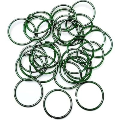 Image of ZOPPER 100 Garden Plant Rings, Reusable Green Plastic Coated Twisty Ties for Securing Plants, Vines, and Stems, Indoor Outdoor Support