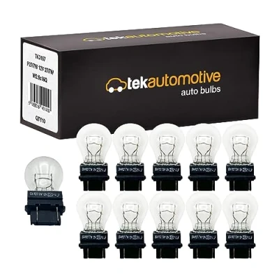 Image of Tek Automotive 180 P27/7W Car Bulbs Brake Light Bulb Tail Reverse Fog Indicator 3157 12V 27/7W W2.5x16Q Box of 10