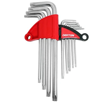 Image of DEKTON DT85518 Long Arm Torx Key Set, Silver