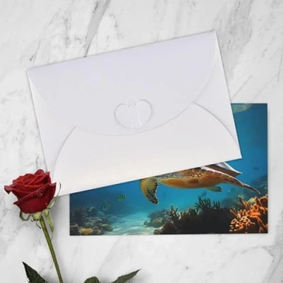 Image of BTCOWZRV Protect Marine Life Greeting Card with Envelopes Thank You Cards Assortment Blank Best Wishes for All Occasions,Birthday,Thank You,Wedding,Christmas,Note