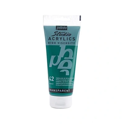 Image of PEBEO 831 042 100 ml Studio Acrylic Paint, Phtalocyanine Green