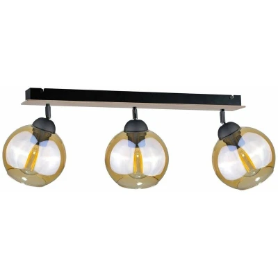 Image of Thea Ceiling Spotlight Bar Wood, 60cm, 3x E27