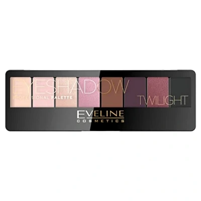 Image of Eveline Cosmetics Eyeshadow Professional Palette 8 Shades Twilight Versatile Makeup for Day and Night Includes Dual Sided Applicator