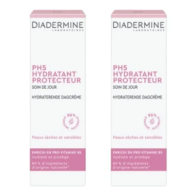 Image of Diadermine PH5 protective moisturising day care cream 50 ml, Pack of 2