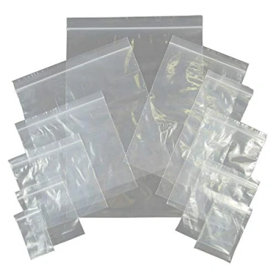 Image of 100 Grip Seal Bags Self Resealable Clear Polythene Poly Plastic Zip Lock (1.2 x 1.2 (30x30mm))