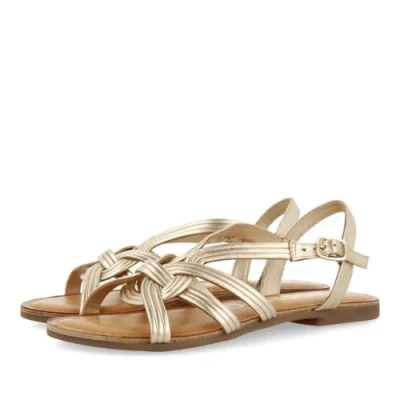 Image of GIOSEPPO Women&#039;s Golaj Flat Sandal, gold, 7 UK
