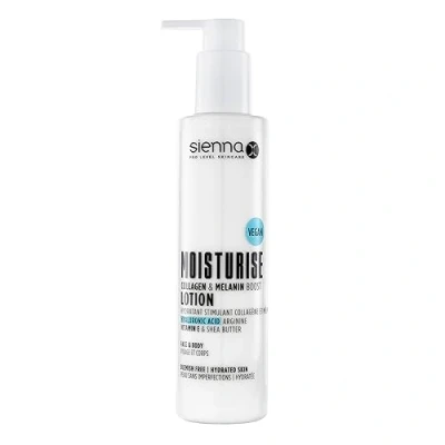 Image of Sienna X Moisturise Collagen &amp; Melanin Boosting Lotion Moisturiser for Body with Hyaluronic Acid and Arginine enhancing tan