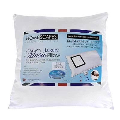 Image of HOMESCAPES WASHABLE MUSIC Continental Square Pillow 65 x cm (26 26 Inches) MEDIUM/FIRM Super Microfibre Bounce Back