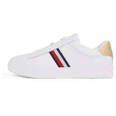 Image of Tommy Hilfiger Women&#039;s Essential Low Top Court Trainers, White (White), 6