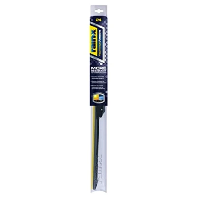 Image of Rain X 830224 WeatherArmor Beam Wiper Blades, 24 Inch Windshield Wipers (Pack of 1), Automotive Replacement Blades With Industrial Grade Synthetic Rubber Squeegee