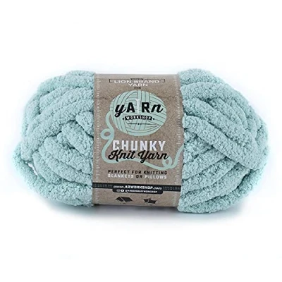 Image of Lion Brand Yarn 951 106 AR Workshop Chunky Knit Yarn, Light Aqua