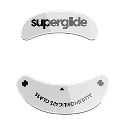 Image of Superglide Fastest and Smoothest Mouse Feet / Skates Made with Ultra Strong Flawless Glass Super Fast Smooth Durable Sole for Vaxee Zygen NP 01 Outset AX [White]
