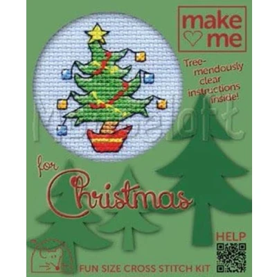 Image of Mouseloft counted cross stitch Christmas Kit Happy Tree