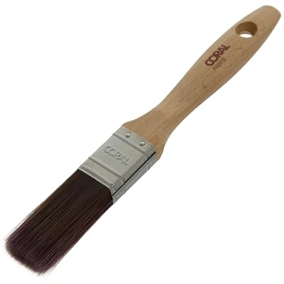 Image of Coral 31711 Aspire 1 inch Paint Brush Professional Firm Straight Cut with Flat Profile for Fast Accurate Ultra Smooth Finish Trade Emulsion or Gloss FSC Wood Handle