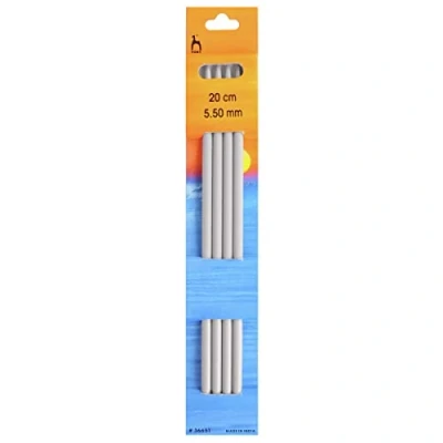 Image of Pony Plastic Double Pointed Knitting Needle 5½mm x 20cm 4 pack P36651
