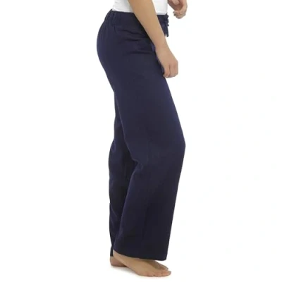 Image of Tom Franks Ladies Linen Blend Full Length Trousers Blue 12