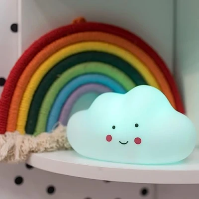 Image of Children&#039;s Baby Bedroom Night Light LED Colour Changing Nursery Bedside Kids Lamp with Remote Control Cloud