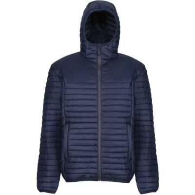 Image of Regatta Professional Men&#039;s Water Repellent Honestly Made 100% Recycled Insulated Hooded Jacket Navy, Size: L