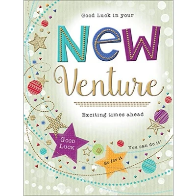 Image of Piccadilly Greetings Traditional Occasion Card New Venture 8 x 6 inches, A11507,Green