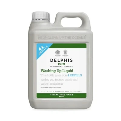 Image of Delphis Eco Washing Up Liquid 2L refill Natural Friendly Bulk Buy 2 Litre