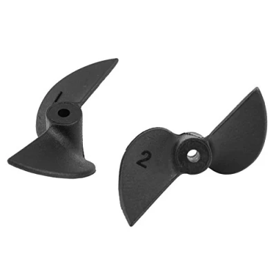 Image of Drfeify 1 Pair RC Boat Propellers, Nylon Remote Control Ship Parts 2 Blades Set Accessory for 2mm Shaft