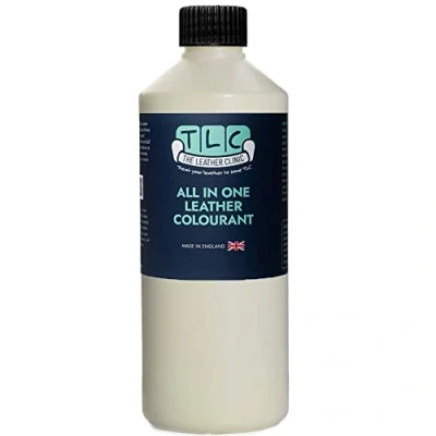 Image of The Leather Clinic All in One Colourant Self Seal Dye Repair Paint Recolour Furniture, Sofas, Car Seats (Cream, 250ml)
