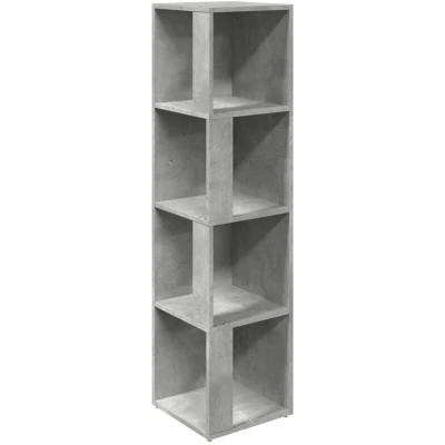 Image of vidaXL Corner Cabinet Concrete Grey 33x33x132 cm Engineered Wood