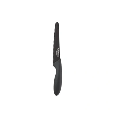 Image of Viners Assure Serrated Utility Knife Stainless Steel Blade with Squared Tip for Safety, Soft Grip Handle, Non Stick Coating, Rust Resistant, Ideal Slicing &amp; Trimming